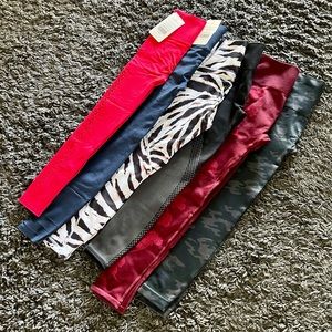 Six pairs of Leggings - 5 are Fabletics / 1 is Spanx